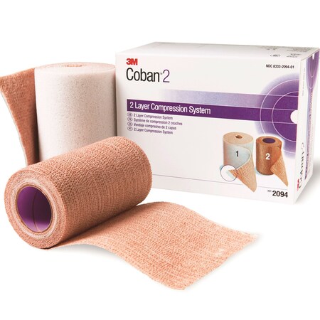 3M Coban 2 2 Layer Compression Bandage System Brown NonSterile 2094N